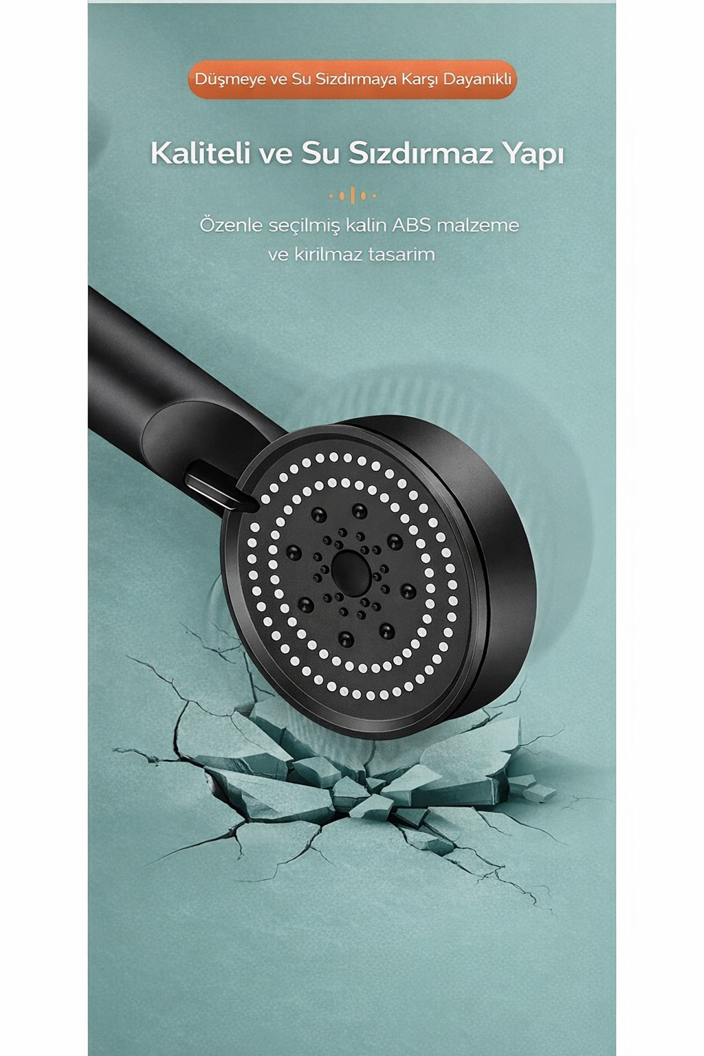 RelaxusHome 5 Fonksiyonlu Masajlı Duş Başlığı – Su Tasarruflu Yüksek Basınç El Duşu